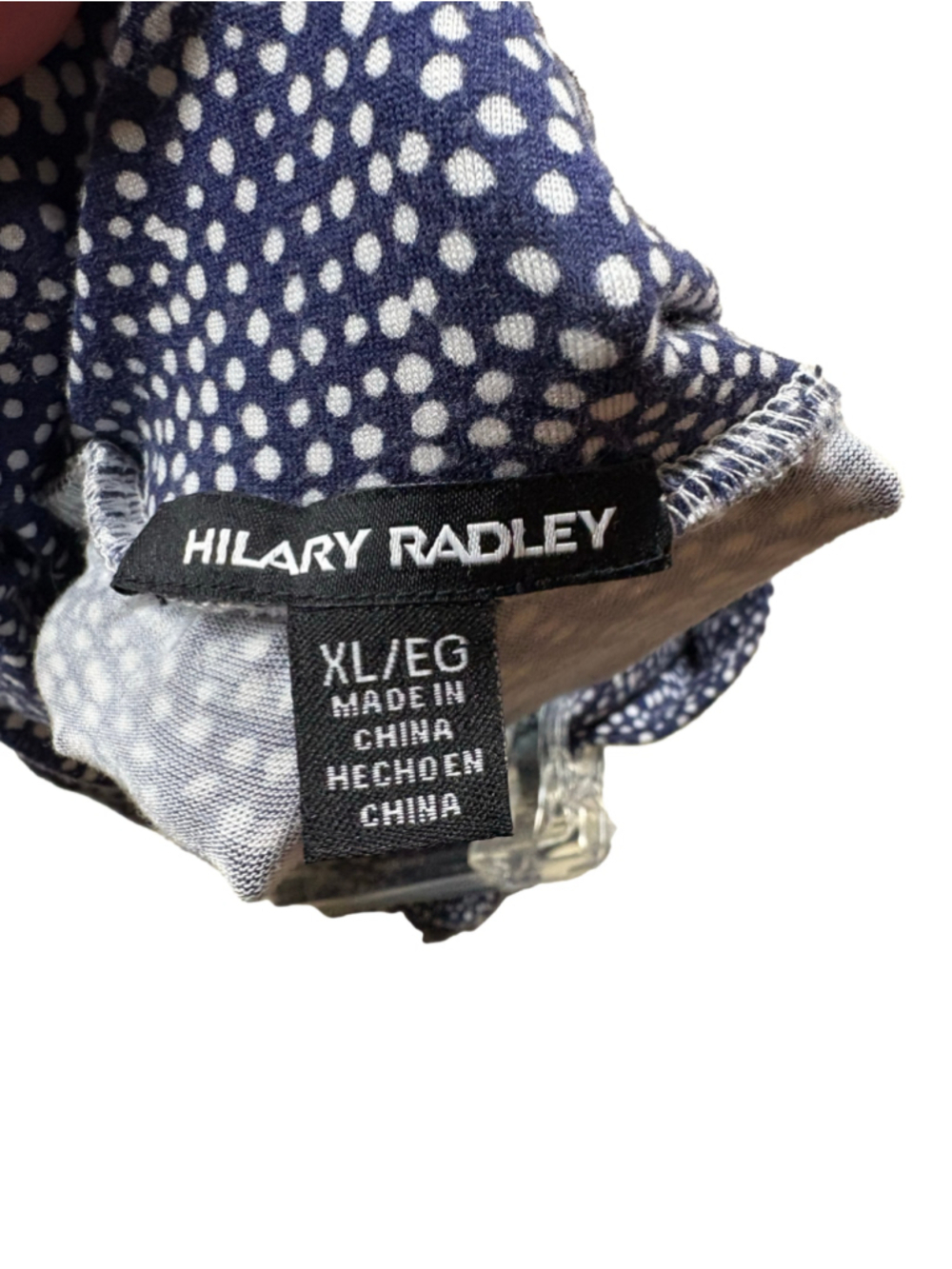 Women's Hilary Radley Midi Skirt XL Blue White Polka Dot - Picture 3 of 5